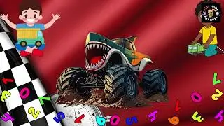 Monster Truck Number Pit Stop | Number Song for Kids #kidssong #kidsmusic #preschool #monstertruck
