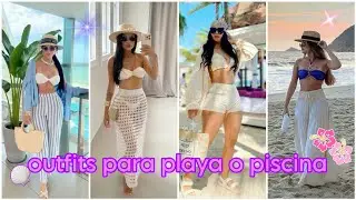 Outfits para playa o piscina 🩱Moda Femenina Ropa playera 