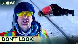The Scariest Moments Driving on Ice | Extreme Ice Railroad | Up Close