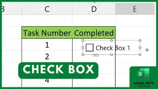 How To Insert A Checkbox In Excel