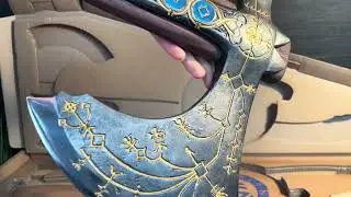 kratos-gold-4 - Unboxing the Kratos Axe - Hand-forged Leviathan axe with leather wrap
