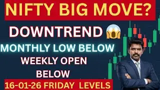 Nifty downtrend confirmation? | 16-01-26  FRIDAY LEVELS