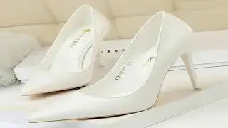#BIGTREE Shoes Women Pumps Fashion High Heels Shoes Black Pink White Shoes Women Wedding Shoes Ladi