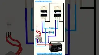 Convertisseur 12v DC vers 220V AC avec 2 Transistors NPN