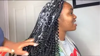 Large Knotless Goddess Braids on 4C Natural Hair | Easy Protective Hairstyle