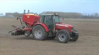MASSEY FERGUSON  5465 dyna-4 con seminatrice MATERMACC 3M 2018