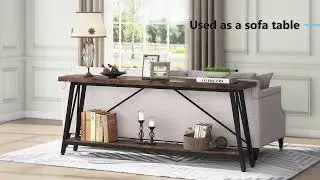 Tribesigns 70.9 Inches Extra Long Sofa Table Behind Couch  F1526