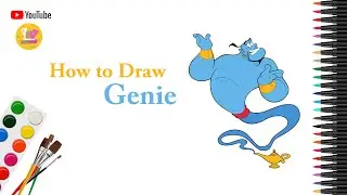 How to draw Genie जिन्न l easy drawing tutorial l kids drawing color