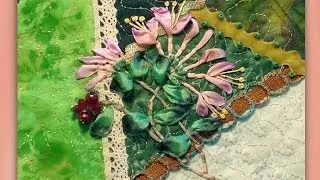 how to make a silk ribbon embroidery honeysuckle flower