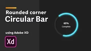 Rounded Corner Circle Bar Graph Progress bar in Adobe XD