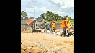RURAL casting concrete wing wall pipe culvert#engineering#contractor#engineer