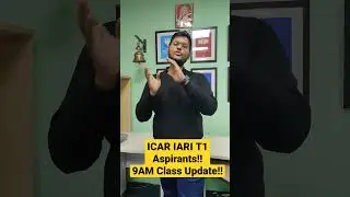 ICAR IARI T1 Class Update #shorts