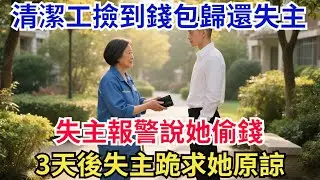 清潔工撿到錢包歸還失主,失主報警說她偷錢,3天後失主跪求她原諒#社会奇闻 #改编事件 #人间百态 #非凡视角 #人间奇闻录