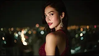 Elegant Rooftop House &ndash; Cityscape Allure | Sparkling Night Beats