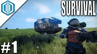 Space Engineers - SURVIVAL Ep 1 - Planet LANDING!