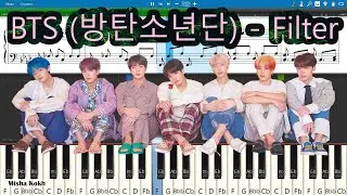 BTS (방탄소년단) - Filter [Piano Tutorial | Sheets | MIDI] Synthesia