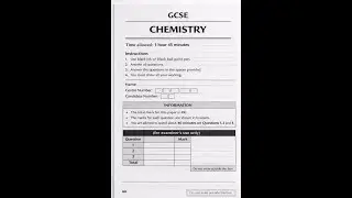 GCSE CHEMISTRY PAPER  1and 2