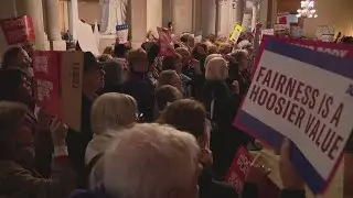 'No redistricting' rally held at Indiana Statehouse as House Republicans reveal proposed map