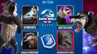 Jurassic World Alive Brawl 4v4 PVP Returns! Armbruster&rsquo;s Wolf Leads the Charge