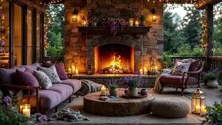 Spring Veranda with Fireplace &ndash; Peaceful Ambience for Reading & Relaxation