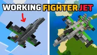 Minecraft redstone builds tutorials bedrock edition ( FIGHTER PLANE ) ✈️