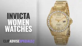 10 Best Selling Invicta Women Watches [2018 ]: Invicta Women's 15252 Pro Diver Gold Dial Gold-Plated