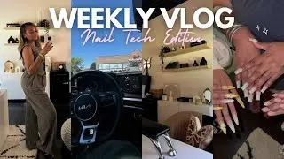 WEEKLY NAIL TECH VLOG 🎀 | watch me work, VBP unboxing, revamping my studio, IKEA run + more