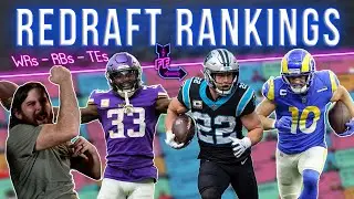 2022 REDRAFT Rankings + Tiers (RB, WR, TE) Fantasy Football Mock Draft Advice & Strategy