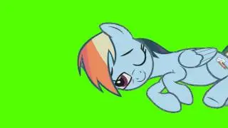 Rainbow Dash Wakes Up - Green Screen Ponies