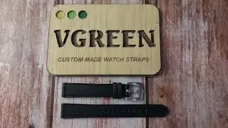 Black Alran Goat Custom Leather Strap For Omega Seamaster Cosmic Watch