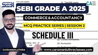 SEBI Grade A 2025 | Schedule III - Commerce and Accountancy | Daily MCQ Practice