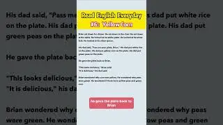 Daily English Reading #6:Yellow Corn #EnglishLearning #LearnEnglish #EnglishReading #DailyEnglish