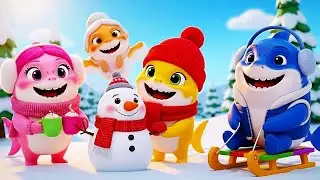 Baby Shark Winter Song ❄️ | Snowman & Hot Cocoa | New Nursery Rhymes