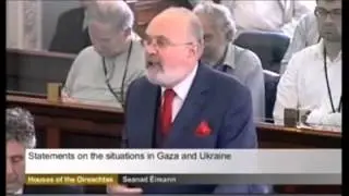 Human rights campaigner and member of Seanad &Eacute;ireann, David Norris, denounces Israel
