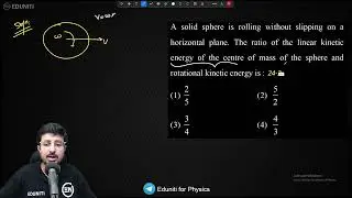 A solid sphere is rolling without slipping on a horizontal plane. The ratio of the linear kinetic en