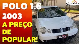 VW Polo 1.6 (2003): Seguro, bem equipado por MENOS de 20 mil reais!