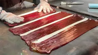 Giant Christmas Candy Making 巨大なクリスマスキャンディーの作り方 聖誕節糖果製作【PAPABUBBLEパパブブレ】Japanese Street Food ASMR