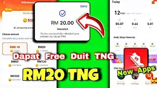 NEW APP !! Dapat RM20 tng ewallet (2026) Berjalan dapat duit ?