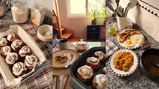 Slow Living in Winter | I make homemade cinnamon rolls, prepare meals, and show my Christmas gifts