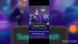 KBC Play Along Asian Paints Quiz 30 December 2020