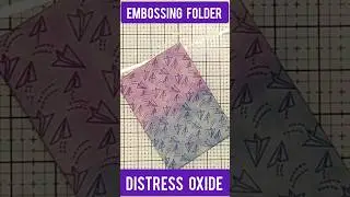 #shortvideo Embossing Folder + Distress Oxide + Shimmer Spray