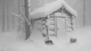 I Survived Alone in a log cabin with My Dog | Extreme Off Grid Winter Life