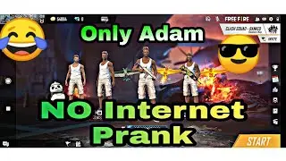 Free Fire No Internet Prank|  Only Adam Challenge | Noob Prank| Me. Gamer|
