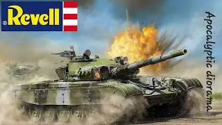 FULL VIDEO BUILD REVELL T-72 Tank- Post apocalyptic diorama (Epoxy Resin diorama)