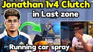 Jonathan 1v4 clutch 🔥 Jonathan shocked everyone by running car spray 😲