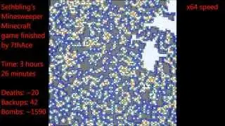 Sethbling's Minesweeper 3.0 in Minecraft game finished