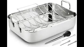 JY COOKMENT Turkey Roaster Kit Review - Pros & Cons - JY COOKMENT roasting pan