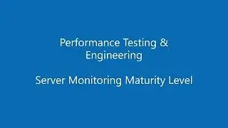 Server Monitoring Maturity Level #shorts #perfmatrix #performancetesting #performanceengineering