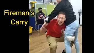 RED CROSS LIFTING AND MOVING TECHNIQUES | FIRST AID TRAINING | ARMPIT DRAG FIREMAN CARRY
