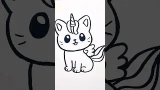 How to draw cute Unicorn cat [HowToDraw] #howtodraw #drawing #kawaii